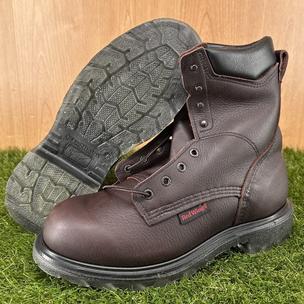 Red Wing 608 SuperSole 2.0 8-Inch Work Boot (Soft Toe) Brown 608 Mens Sz 8.5